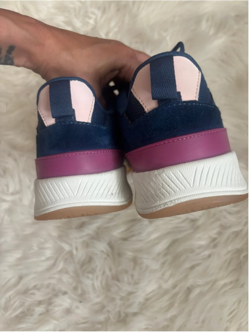 VIONIC Women's Fearless Sneaker in Dark Blue Berry size